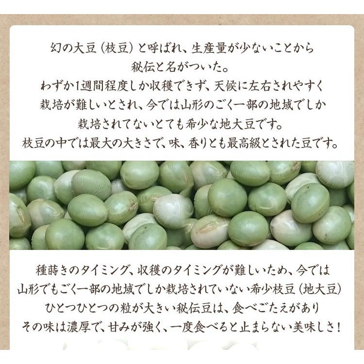 秘伝豆山形県産大豆 令和5年産 秘伝豆 枝豆 ひたし豆 萩原農園の豆 レシピ付き