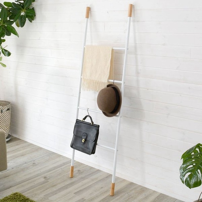 ラダーハンガー ラダーラック タオルラック はしご タオルハンガー 立て掛け 玄関 壁掛け収納 スチール ラック 竹 西海岸 おしゃれ 北欧 通販 Lineポイント最大0 5 Get Lineショッピング