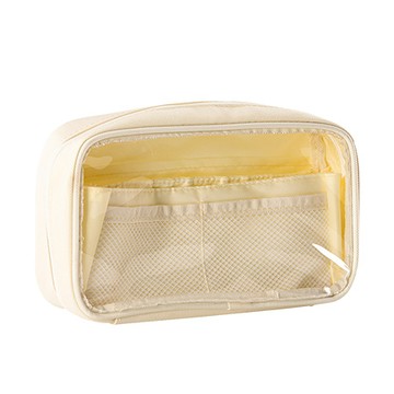 得力Deli透明窗筆袋/BC295/米色/240x140x50mm