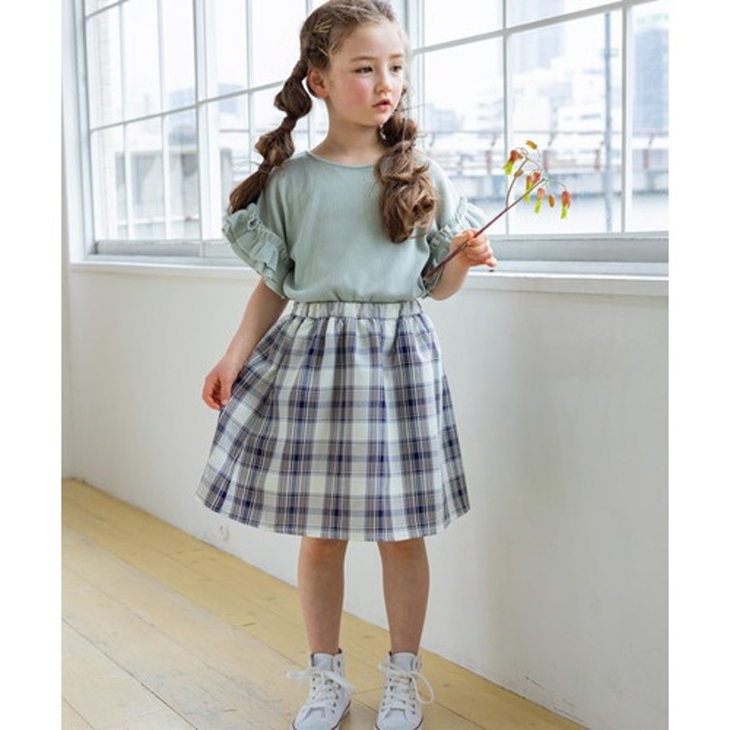 Pierrot kids チェックフレアスカートパンツ ☆ キッズ 子供服