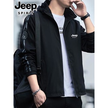 JEEP吉普2025春季新款潮牌春裝上衣服外套男裝休閑痞帥春秋夾克男