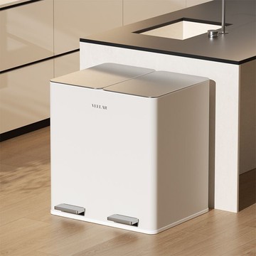 垃圾桶 廚房分類垃圾桶家用幹濕分離不銹鋼腳踏式雙桶帶蓋大容量 逸雅家居館