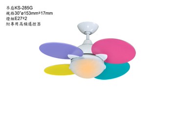 【燈王的店】《台灣製燈王強風吊扇》30吋吊扇+吊扇燈2燈 附遙控器(馬達保固十年) KS-285G