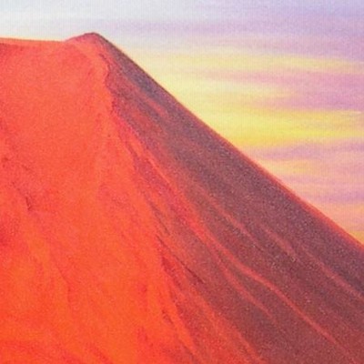 森田浩二　赤富士　F6 絵画 油絵 赤富士 （森田浩二） F6号 送料無料 【肉筆】【油絵