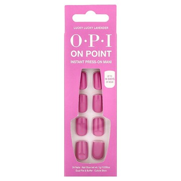 OPI, On Point，即時貼片美甲，短款，幸運薰衣花草，27 件套