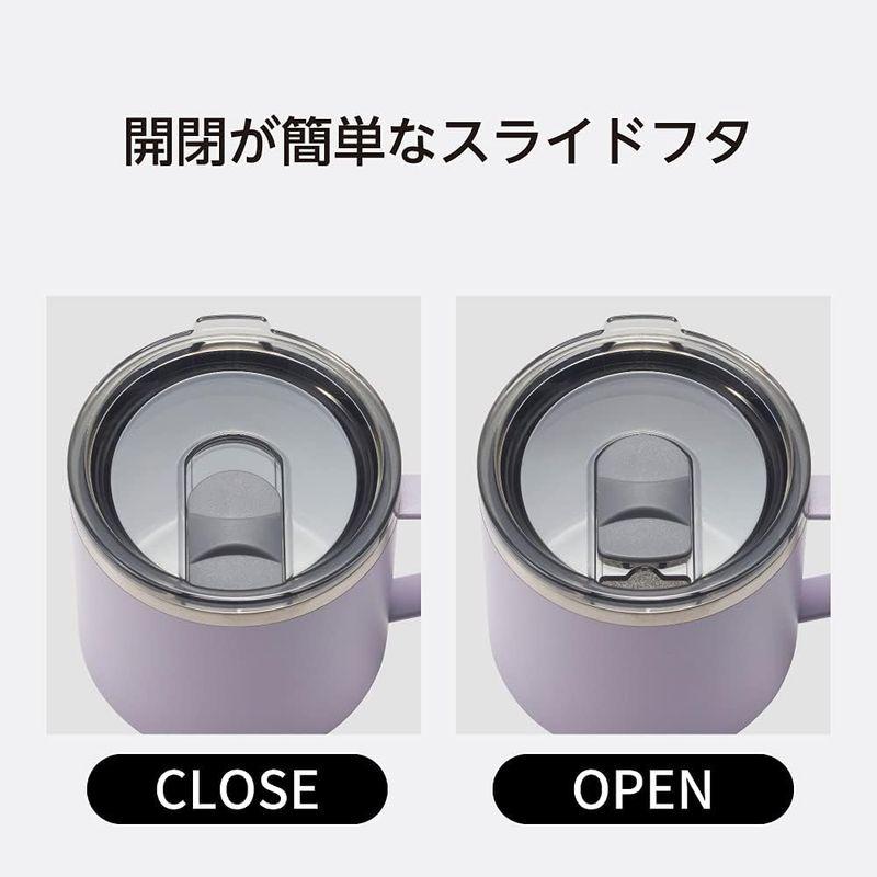 ドウシシャ 飲みごろ カラーマグカップ 300ml パープル RELAX