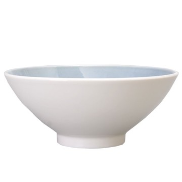 【Luzerne】陸升瓷器 Oyster 18cm V型湯碗694ml(A)-灰藍 /OT6122018