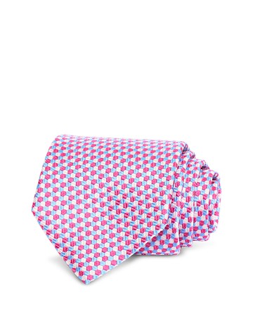 David Donahue Classic Silk Geometric Tie
