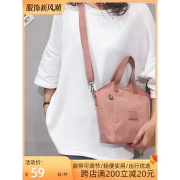 上新ins小包包女斜挎包2025新款簡約洋氣百搭尼龍布小清新手拎包