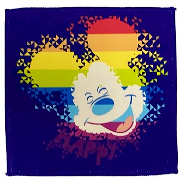 MICKEY MOUSE 米奇 三角幾何方巾  米奇 藍色  1條