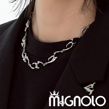 MIGNOLO💫異形金屬項鍊 鈦鋼項鍊 項鍊 霸氣項鍊 嘻哈項鍊 316L醫療鋼