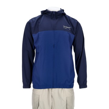 New Balance 男款 藍色 美規 平織 運動 休閒 連帽 外套 MJ53527GAB