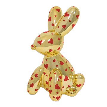 MADE BY HUMANS Balloon Bunny 愛心兔子造型金色陶瓷存錢筒  金色愛心  1個