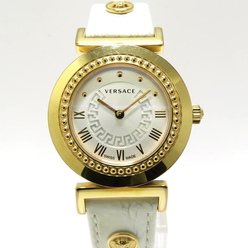 中古】VERSACE ヴァニティ レディース 腕時計 クオーツ SS レザー