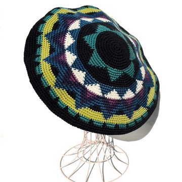 【CROCHETAM】鋸齒狀 漁夫帽 MULTI BLACK