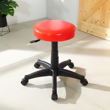 LOGIS-M&M圓旋轉椅 工作椅 美容椅 休閒椅 美髮椅 A35紅色