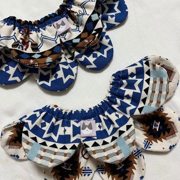 阿幻家 大腸花圈- 印第安小斑鳩-雙面造型-手工特製寵物項圈