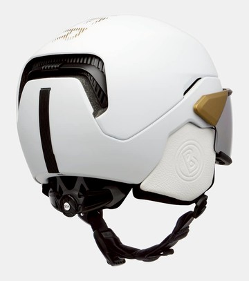 Bogner Logo leather-trimmed ski helmet