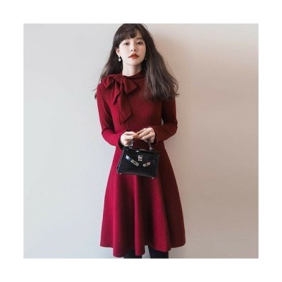 デート レディース ファッション クリスマス ワンピース 代 女性 秋 秋物 秋服 冬 冬物 冬服 ニットワンピース レトロ クラシカル 通販 Lineポイント最大get Lineショッピング