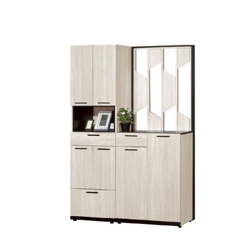 ASSARI-伊凡卡4.7尺中空玄關鞋櫃全組(寬140x深38x高197cm)