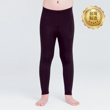 【WIWI】MIT溫灸刷毛九分發熱褲(經典黑 童70-90)0.82遠紅外線 迅速升溫 加倍刷毛 3效熱感 輕薄顯瘦