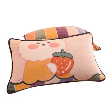 南極人加厚牛奶絨枕套單個男宿舍學生枕頭套48cmx74cm枕芯套冬季