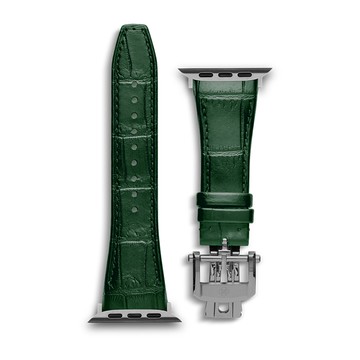 【Golden Concept】Apple Watch 45mm 46mm 49mm WSA-CE-GR-TTG 鈦灰錶扣 綠色皮革錶帶