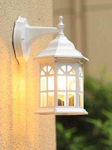 美式壁燈戶外簡約防水露臺陽臺燈歐式別墅室外走廊過道庭院墻壁燈