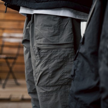 【YIJIAYI】細格紋防潑水多口袋長褲 防潑水 多口袋 工裝長褲 細格紋 磁吸腰帶 (SB0620)