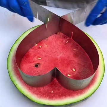 統編發票 愛心西瓜模具切西瓜可伸縮不鏽鋼生日快樂模心形制作天鵝水果蛋糕 水果切 水果刀 切水果 切水果工具 切西瓜 切芒