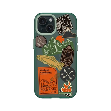 iPhone 15 Clear 憂墨綠 - Nature Explorers 自然探索指南 - 野放自我