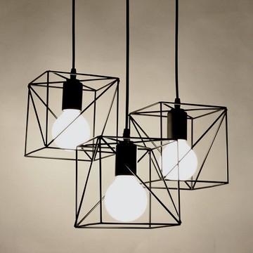 【威森家居】美式 鐵架立方吊燈 現貨原木工業風現代簡約復古吸頂燈吊燈壁燈大廳客廳臥室陽台燈具LED設計師 L170471