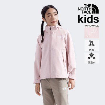 兒童粉色DWR防潑水輕量風衣｜89XFBP6