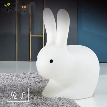 【舒福家居】LED發光玉兔燈(小)七彩遙控兔子燈