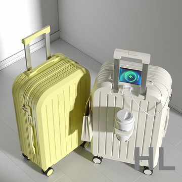 HL行李箱2023新款拉桿箱女高顏值結實耐用密碼箱子男女學生旅行箱包