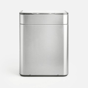伊登感應充電式不鏽鋼垃圾桶50L 銀色