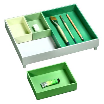 Bent 積木 分隔收納盤 32.5 x 25.5 x 6.6cm32.5 x 25.5 x 6.6cm 綠色 1個