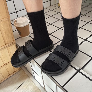 風復古chic夏季學生百搭涼拖居家室內外穿港風BF沙灘拖鞋潮