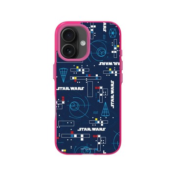 iPhone 16 Clear 粉漾桃 - 迪士尼-星際大戰 Star Wars - 經典幾何Pattern