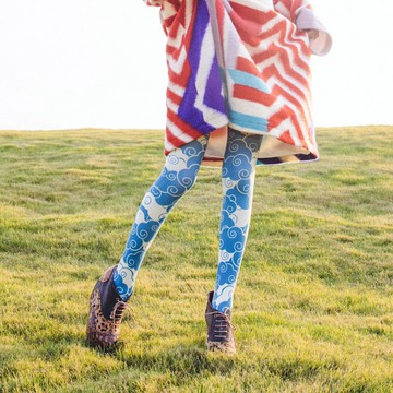 SIOWL 祥雲 山海經系列 設計師原創 連褲襪 印花絲襪