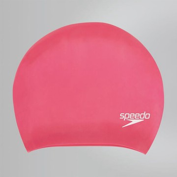 【線上體育】SPEEDO成人長髮用矽膠泳帽 Long Hair 桃紅-SD806168A064