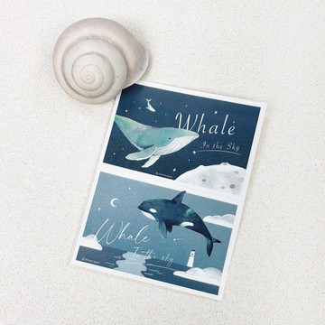 | 微光Ocean | 防水貼紙_夢幻飛行鯨