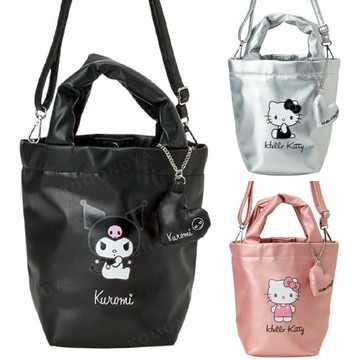 小禮堂 Sanrio 三麗鷗 皮質兩用水桶包 (冬日特輯) Kitty 酷洛米