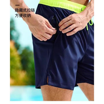 三件套男士速干沙灘褲泳褲防尷尬運動四分褲溫泉男泳衣戶外短褲