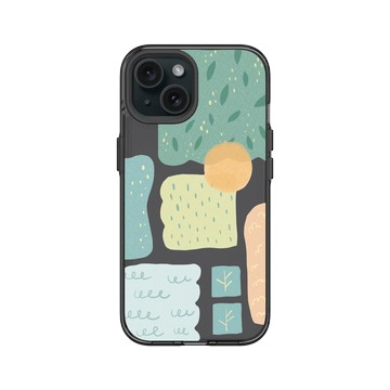 iPhone 15 Clear 酷墨灰 - 花花草草 / Flowers & Plants - 森林幾何