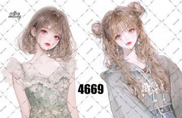 original sticker no.4669 人物貼紙 原創貼紙 原創人物貼紙 裝飾貼紙 cotton melody