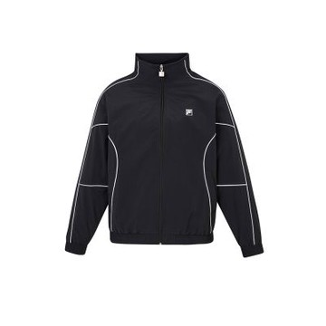 FILA官方直營 男平織外套-黑色 1JKZ-5708-BK