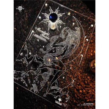 IGT透明亞克力發光桌戶外機能風滑板桌露營休閑旅行多功能小方桌