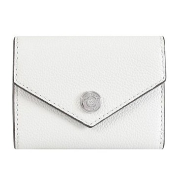 TORY BURCH 171714 內裏壓花荔枝皮革扣式三折小短夾.淺藍
