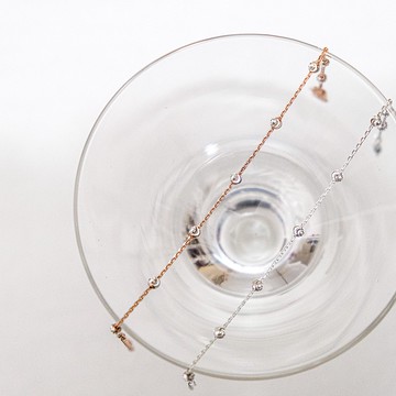 Hala Bracelet | 義大利925純銀新月Moon Cut花珠手鍊 | 防變色